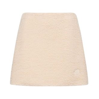 Moncler Teddy Mini Rok - Dames - Rokken - Beige - Maat: XS Viscose