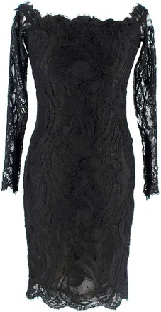 Emilio Pucci Black Lace Mini Dress Size XXS