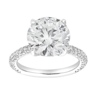 LuvMyJewelry Lyanna 14K Gold Round Lab Grown Diamond Engagement Ring - 6.25 Cts in 14K White Gold at Nordstrom