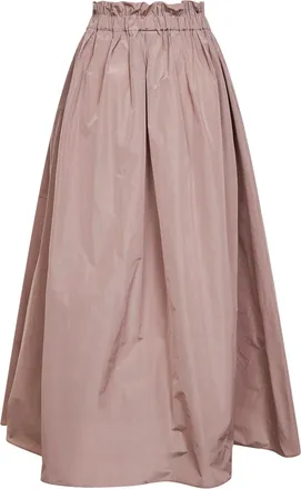 Herno Womens Long Skirt Powder Pink Taffeta Polyester