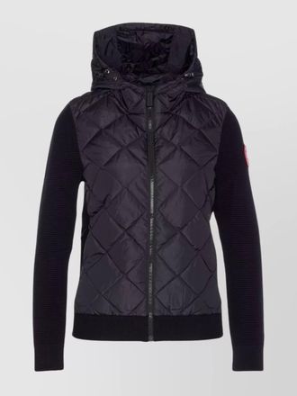 Canada Goose wool quilted knit hooded puffer jacket