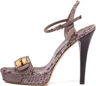 Gucci 130 mm leren sandalen met hak - Paars