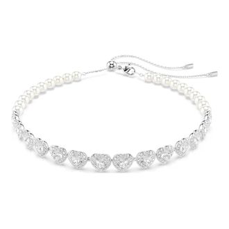 Swarovski Verstelbare Kristallen Kralen Ketting - Dames - Kettingen - Grijs - ONE Size - Accessoires
