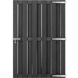 vidaXL Cancello da Giardino in wpc 100x150 cm Grigio - Vidaxl