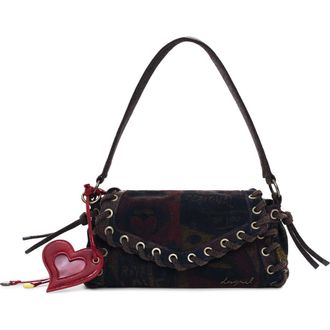 Desigual Graffiti Lips Denim Crossbody in Multi at Nordstrom