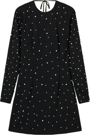 Twin-Set Abito corto con perle - Nero