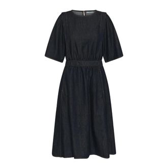Inwear Midi Jurken - Dames - Casual kleedjes - Blauw - 2XS - Denim - Kleedjes