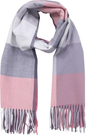 Malito more than fashion Malito - Womens Fashion Scarf - Soft Scarf Made of Viscose Cotton Blend - Long Winter Scarf in Checked Design S602, Pink chequered, One size