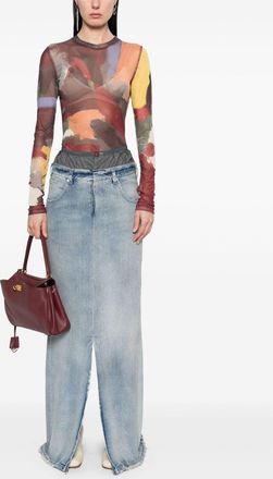 Maison Margiela Denim Maxi Maxi Skirt - Indigo