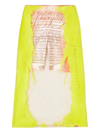 Diesel Remaster Capsule O-Lyac midi-rok - Geel