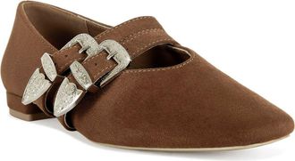 Azalea Wang Marius Flat in Tobacco at Nordstrom, Size 8.5