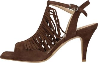 Stefano Lauran Schoenen, Dames, Bruin, 37 EU, Leer, 5060 High Heel Sandalen