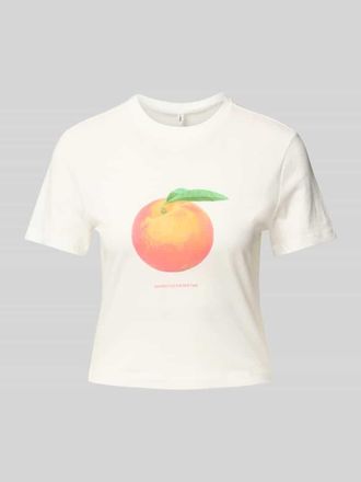 Only Regular Fit T-Shirt aus reiner Baumwolle Modell KELLY LIFE in Offwhite, Gr&ouml;&szlig;e XL