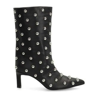 Sacha halfhoge laarzen met studs zwart