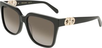 Ferragamo Grey Gradient Square Ladies Sunglasses SF2109S 001 58