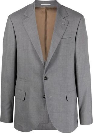 Brunello Cucinelli Gray Wool Silk Tailored Jacket, Brand Size 56 (US Size 46)
