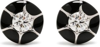 Selim Mouzannar 18kt white gold Sea Flower diamond earrings - women - Diamond/Enamel/18kt White Gold - One Size - Silver