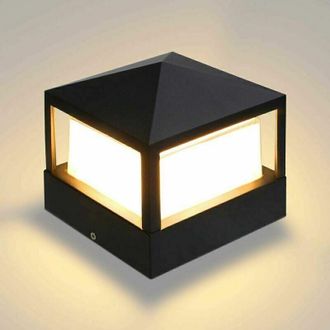 OEM [mai Usato]lampada Da Esterno A Colonna Per Porta, Villa, Giardino, Prato, Recinzione, Alluminio Impermeabile Ip65, Luce Bianca Calda