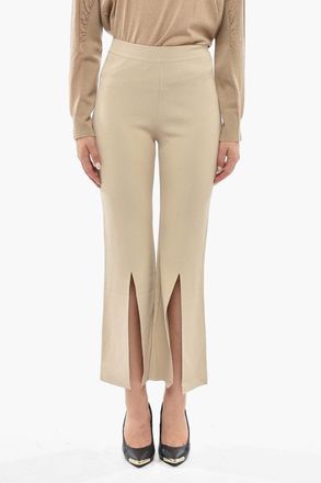 Stella McCartney Pantaloni in Tinta Unita con Elastico in Vita e Spacco alla Caviglia Stella McCartney