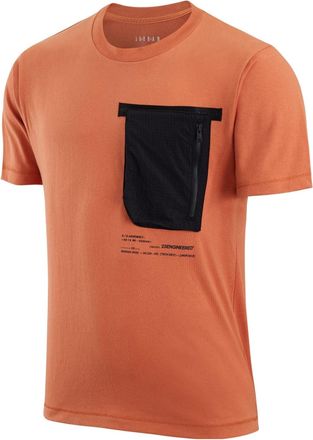 Nike Jordan Mens Air Jordan 23 Engineered Contrasting Colors Pocket Round Neck Casual Short Sleeve Orange Black DM1389-872