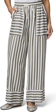 Splendid Ella Stripe Drawstring Pants in Soft Green/White at Nordstrom, Size Medium