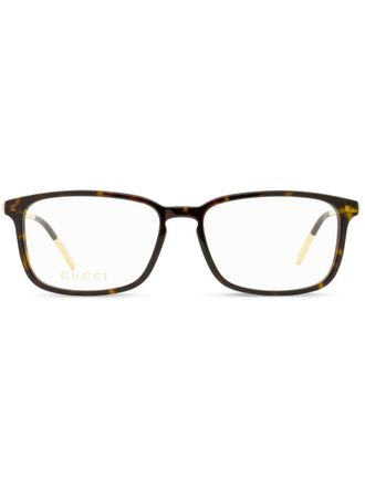 Gucci Occhiali squadrati - Marrone