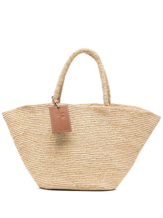 Maneb&igrave; New Panier tote bag - women - Raffia - OS - Neutrals
