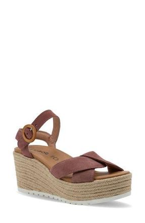 Naot Marbella Platform Wedge Sandal in Rose Suede at Nordstrom Rack, Size 11Us / 42Eu