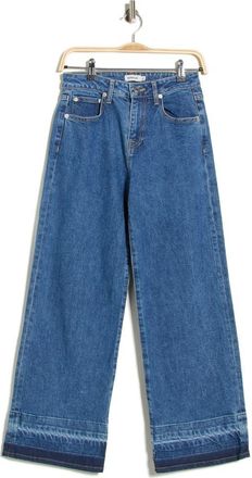 SIMKHAI Jude Mid Rise Crop Wide Leg Jeans in Marine at Nordstrom Rack, Size 24