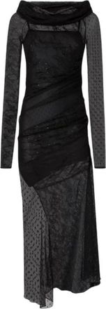 Pinko Midi Dresses, female, Black, Size: L Brucomela Dress