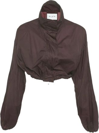 Alaia hooded jacket - women - Polyamide - S - Red