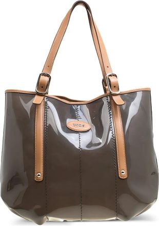 Tod's Borsa tote con finiture in pelle - Marrone