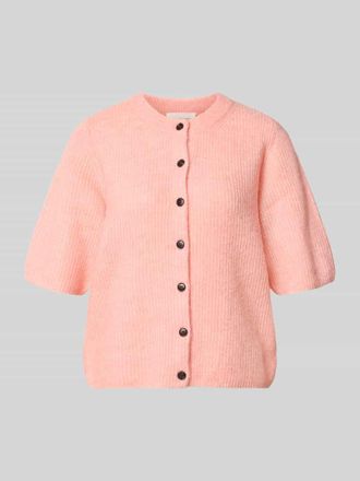 Moss Copenhagen Strickjacke mit Woll-Anteil Modell Jinie Hope in Lachs, Gr&ouml;&szlig;e L/XL