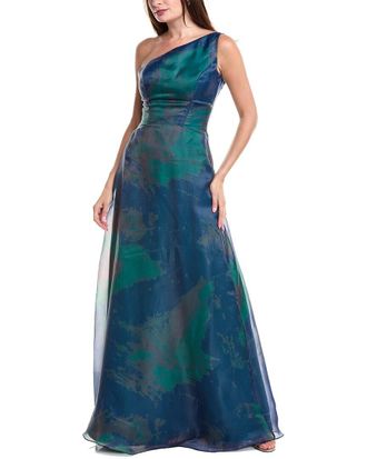 Rene Ruiz One-Shoulder A-Line Gown