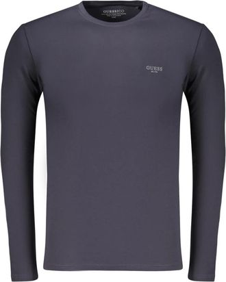 Guess T-shirt met lange mouwen - Heren - Longsleeves - Blauw - M - Katoen - Tops