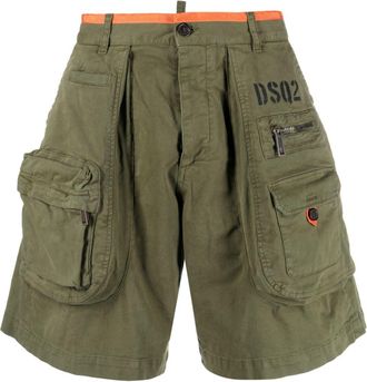 Dsquared2 multiple-pockets cargo shorts - men - Polyester/Spandex/Elastane/Cotton/Cotton - 44 - Green
