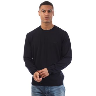 HUGO BOSS Mens Bagritte-E Jumper in Navy Wool - Size X-Large