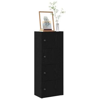 Berkfield Home Bookcase Black Oak 40x24x102 cm Engineered Wood | Size: 40 x 24 x 102 cm