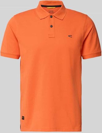 Camel Active Regular Fit Poloshirt in unifarbenem Design in Orange, Gr&ouml;&szlig;e 3XL