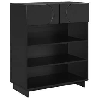 vidaXL Armario Zapatero 73 X 38 X 87,5 Cm Madera De Ingenier&iacute;a Negro Vidaxl