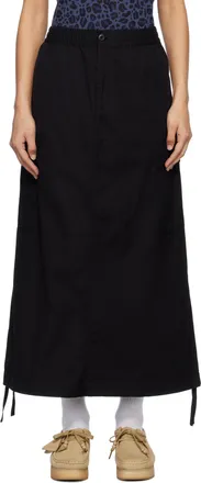 スカート GIVENCHY BLACK VISCOSE SKIRT Givenchy Womens Asymetric Midi Skirt IT 44 US 12 Black