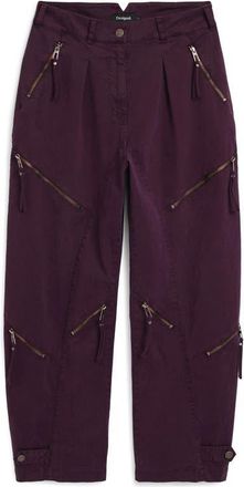 Desigual Baggy Zipper Pants in Purple at Nordstrom, Size 36