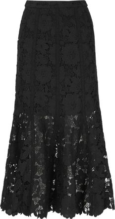 Self Portrait Mermaid Silhouette Black Floral Lace Self-Portrait Skirt