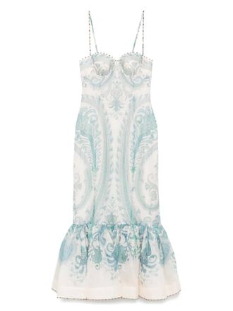 Zimmermann Illuminate maxi dress - women - Linen/Flax/Silk/Cotton - 0 - Blue