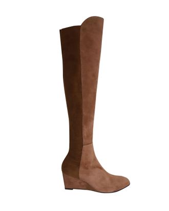 Stuart Weitzman Blaire Knee-Boots in Brown Suede
