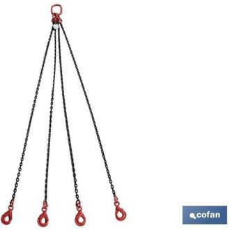 cofan Cofan - Pulpo Cadena 8mm. G&ordm;80 4rx3m, Pulpos De Cadena Para Elevaci&oacute;n Compuestos De 4 Ramales En Grado 80