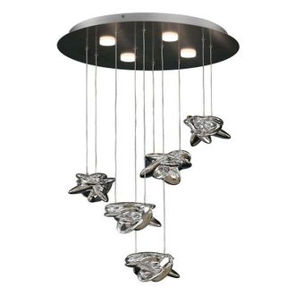 Mantra Inspired Mantra Nido - Ceiling Cluster Pendant 62cm Round 5 + 4 Lights 30W + 20W led 3000K, 4000lm, Chrome