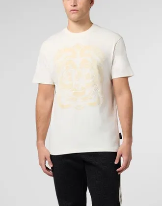 Philipp Plein Printed Round Neck T-Shirt Dragon Men in Offwhite at Nordstrom, Size Xxx-Large