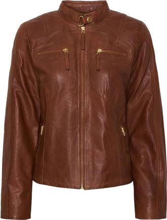 Notyz Giacca in pelle - - Jackets - Donna - Marrone - M