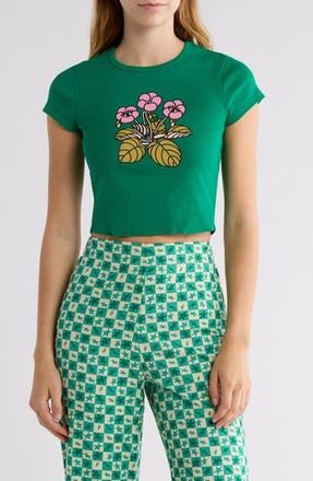 Billabong x Mami Wata OG Sun Crop Graphic T-Shirt in Emerald Green at Nordstrom Rack, Size Large